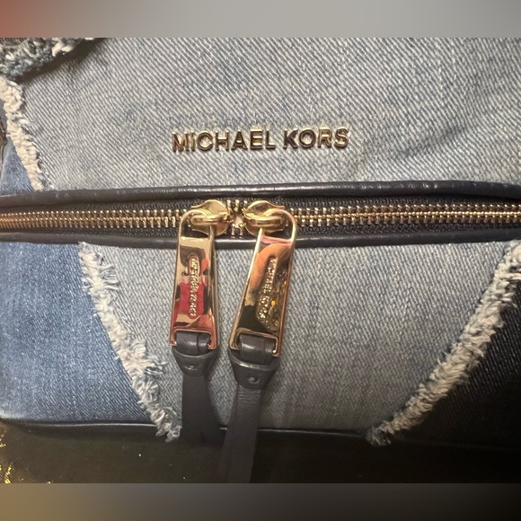 Michael Kors Blue Denim & Leather Backpack main image 14